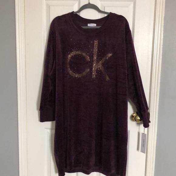 Calvin Klein Dresses & Skirts - 🎁10 for $100🎁 Calvin Klein velour sweater dress
